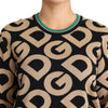 Pull élégant en laine mélangée multicolore Dolce &amp; Gabbana