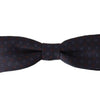 Dolce & Gabbana Gray Pattern Silk Adjustable Neck Papillon Bow Tie