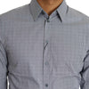 Dolce & Gabbana Gray Dotted Semi Fitted Formal SICILIA Shirt