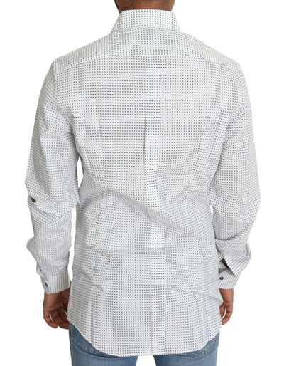 Chemise élégante à pois coupe slim Dolce &amp; Gabbana