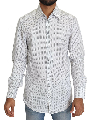 Chemise élégante à pois coupe slim Dolce &amp; Gabbana
