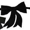 Dolce & Gabbana Silver Tone 100% Silk Crystal Embellished Women  Bowtie
