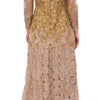Lanre Da Silva Ajayi GOLD Long Lace Maxi Crystal Dress
