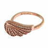 Nialaya Pink Gold 925 Silver Womens Clear CZ Ring