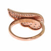 Nialaya Pink Gold 925 Silver Womens Clear CZ Ring