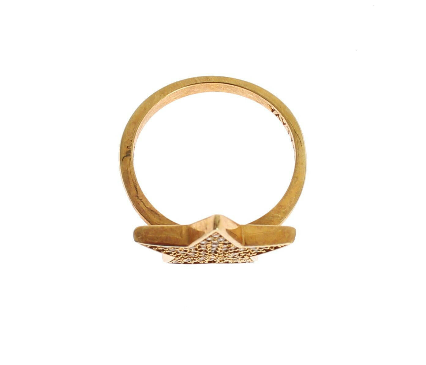 Nialaya Star Gold 925 Silber Damen Klarer Ring