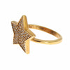 Nialaya Star Gold 925 Silber Damen Klarer Ring