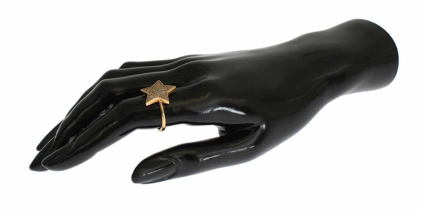 Nialaya Star Gold 925 Silber Damen Klarer Ring