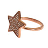 Nialaya Womens Clear CZ Star 925 Silver Ring