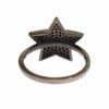 Nialaya Black CZ Star 925 Silver Womens Ring