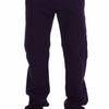 GF Ferre Purple Cotton Stretch Purple Fit  Pants