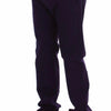 GF Ferre Purple Cotton Stretch Purple Fit  Pants