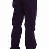 GF Ferre Purple Cotton Stretch Purple Fit  Pants
