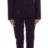 BENCIVENGA Purple Striped Stretch Coat Blazer Pants Suit