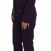 BENCIVENGA Purple Striped Stretch Coat Blazer Pants Suit