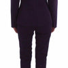 BENCIVENGA Purple Striped Stretch Coat Blazer Pants Suit
