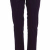 BENCIVENGA Purple Striped Stretch Coat Blazer Pants Suit