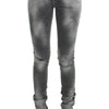 John Galliano Gray Wash Cotton Blend Slim Fit Denim Jeans Pants