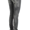 John Galliano Gray Wash Cotton Blend Slim Fit Denim Jeans Pants