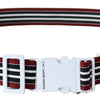 Costume National Black Red Stripe White Logo Buckle Waist Belt