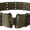 Ermanno Scervino Green 100% Cotton Rustic Bronze Buckle Belt
