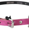 Just Cavalli Pink Silver Chrome Metal Buckle Waist Belt