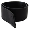 GF Ferre Black Genuine Leather Wide Logo Waist Belt