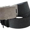 Exte Black Silver Metal Brushed Buckle Waist Belt