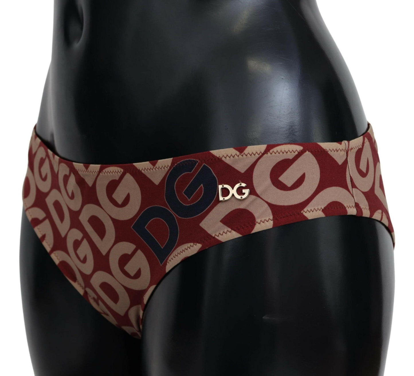 Dolce &amp; Gabbana Mehrfarbiger Bikini-Badeanzug mit DG-Logo-Print