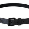 Ermanno Scervino schwarzer Leder-Logo-Schnallenbund