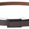 Costume National Brown Leather Tactical Logo Buckle Dark