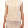 Haut chemise en coton blanc sans manches chic Andrea Incontri