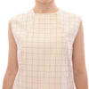 Haut chemise en coton blanc sans manches chic Andrea Incontri