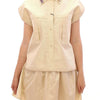 Andrea Incontri Beiges ärmelloses Blusentop