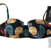 Dolce & Gabbana Black Seashells Print Women Swimwear Bikini Tops