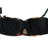 Dolce & Gabbana Black Seashells Print Women Swimwear Bikini Tops