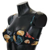 Dolce & Gabbana Black Seashells Print Women Swimwear Bikini Tops