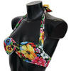 Dolce & Gabbana Multicolor Floral Print Swimwear Bikini Tops