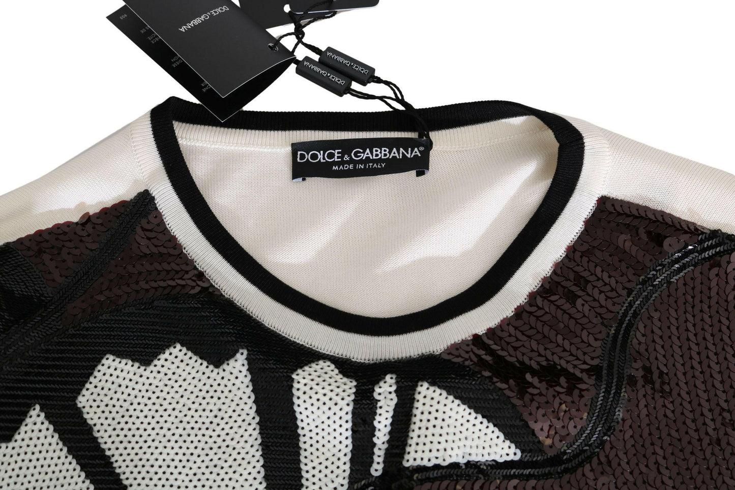 Pull en soie à paillettes Dolce &amp; Gabbana New York Jazz