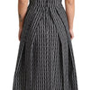 Dolce & Gabbana Black White Pattern Cotton A-Line Dress