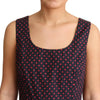 Dolce & Gabbana Red Blue Polka Cotton A-Line Gown Dress