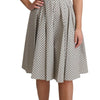 Dolce & Gabbana Beige Polka Dotted Cotton A-Line Dress