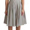 Dolce & Gabbana Beige Polka Dotted Cotton A-Line Dress