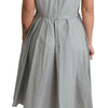 Dolce & Gabbana Gray Polka Dotted Cotton A-Line Dress