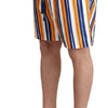 Dolce & Gabbana Multicolor Striped Beachwear Swimshorts