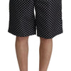 Dolce & Gabbana Black Polka Dots Beachwear Shorts Swimwear