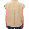 Débardeur sans manches en coton beige avec broches Andrea Incontri