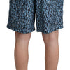 Dolce & Gabbana Blue Patterned Print Beachwear Shorts Swimwear