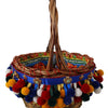 Dolce &amp; Gabbana – Agnese Basket – Mehrfarbige Tragetasche aus Baumwolle mit Verzierung