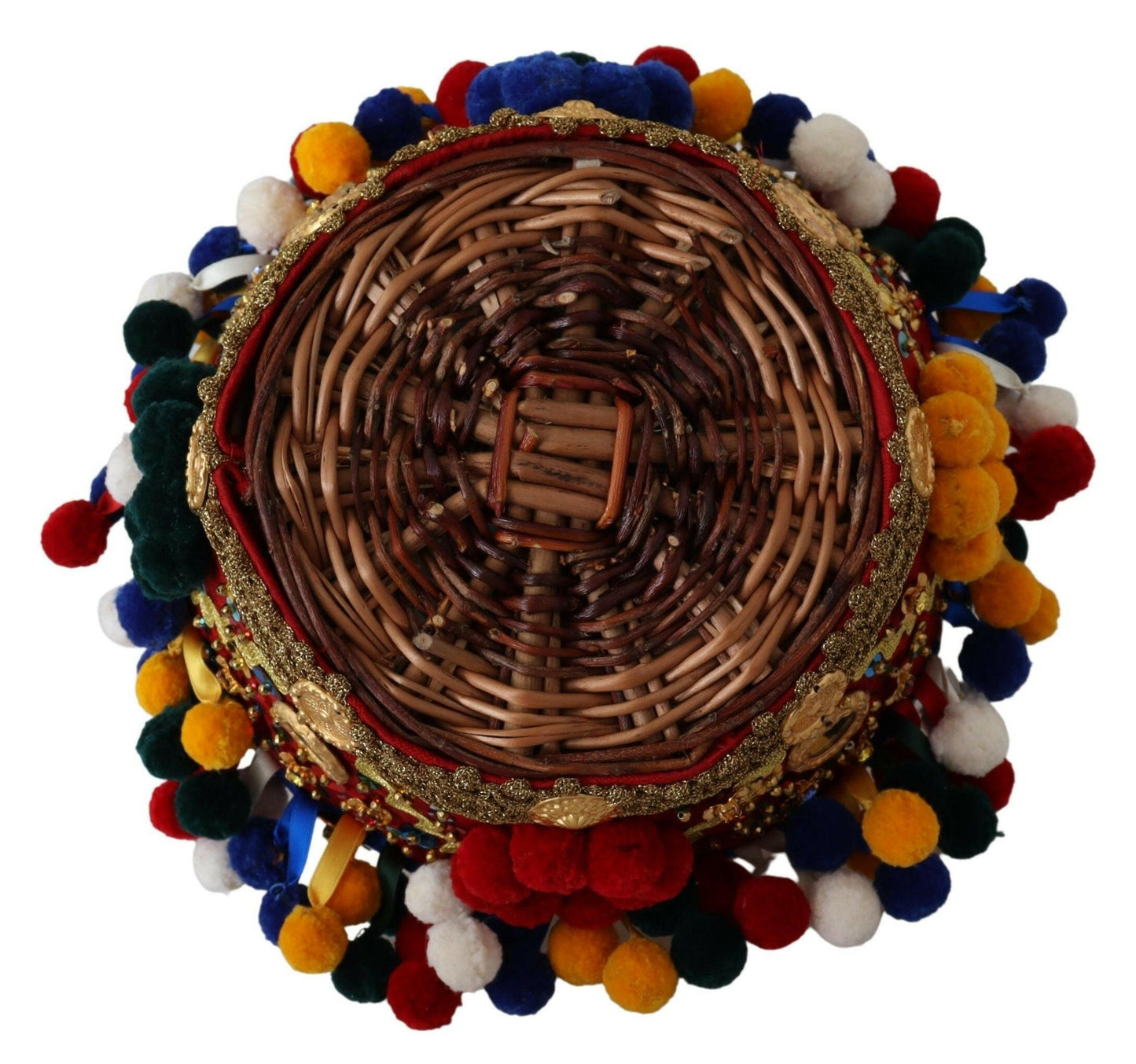 Dolce &amp; Gabbana – Agnese Basket – Mehrfarbige Tragetasche aus Baumwolle mit Verzierung